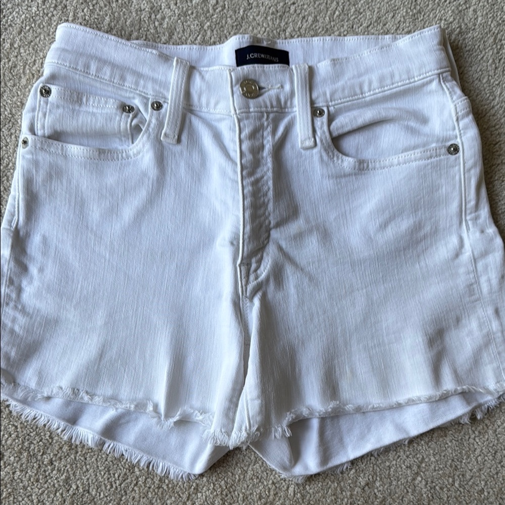 J. Crew Women's Crisp White Jean Shorts & one pair of Free Nike shorts - Picture 2 of 10